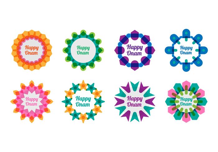 Free Onam Decorated Greeting Vector Free Onam Decorated Greeting Vector