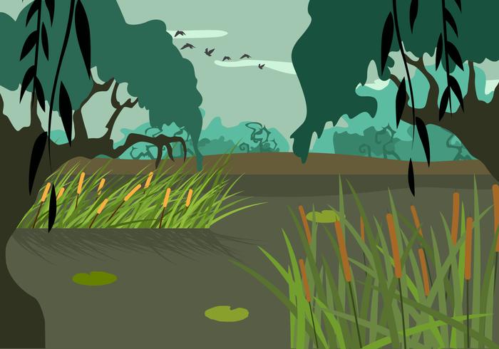Free Swamp Illustration Vector Free Swamp Illustration Vector
