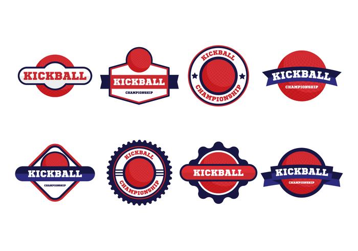 Free Kickball Vector Badges Collection Free Kickball Vector Badges Collection