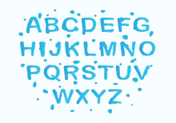 Free Water Font Vector Free Water Font Vector