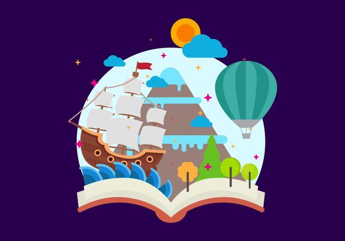 Free Storytelling Vector Illustration Free Storytelling Vector Illustration