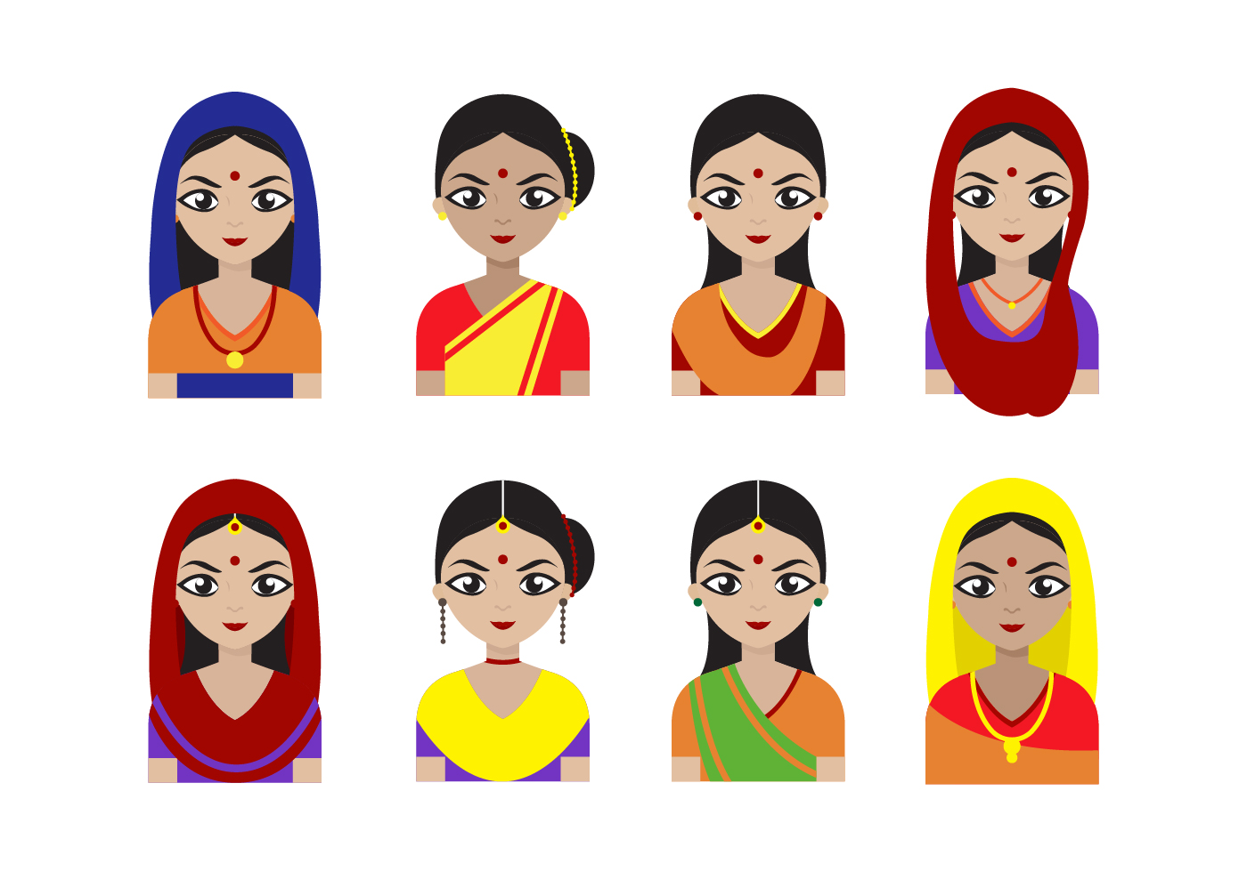 Download Free Indian Women Vector - Download Free Vector Art, Stock ...