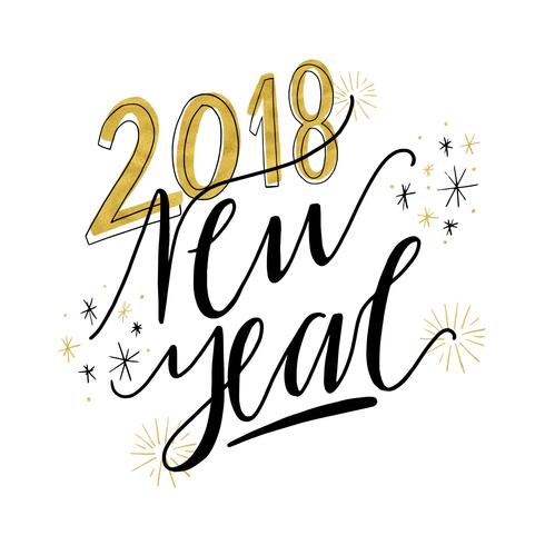 New Year Lettering vector