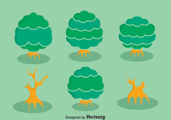 Mangrove Tree Collection Vector