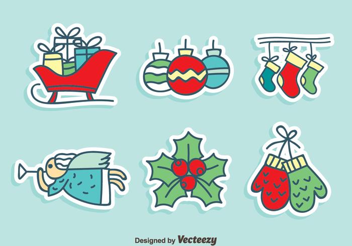 Hand Drawn Christmas Decoration Vector Hand Drawn Christmas Decoration Vector