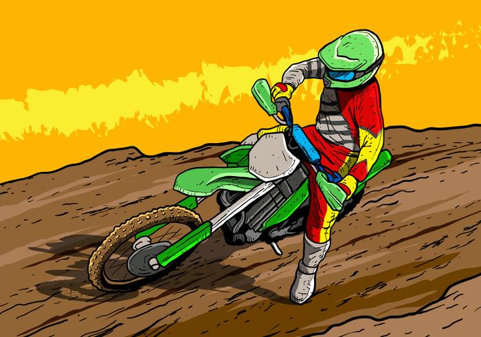 Dirt Bikes Motorcycle Rider vector