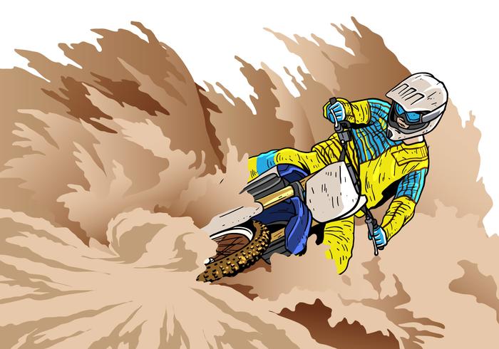 Dirt Bikes Sharp Corner Vector