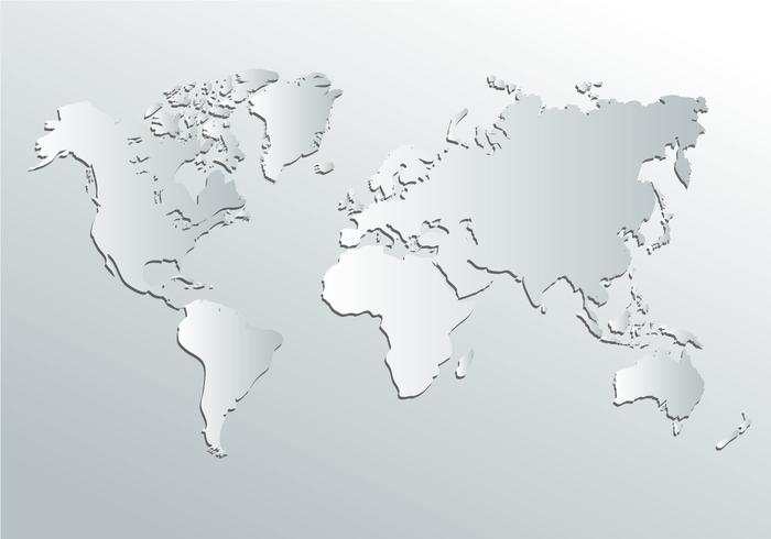 White World Map Vector