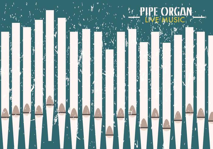 Pipe Organ Church Musical Background vector