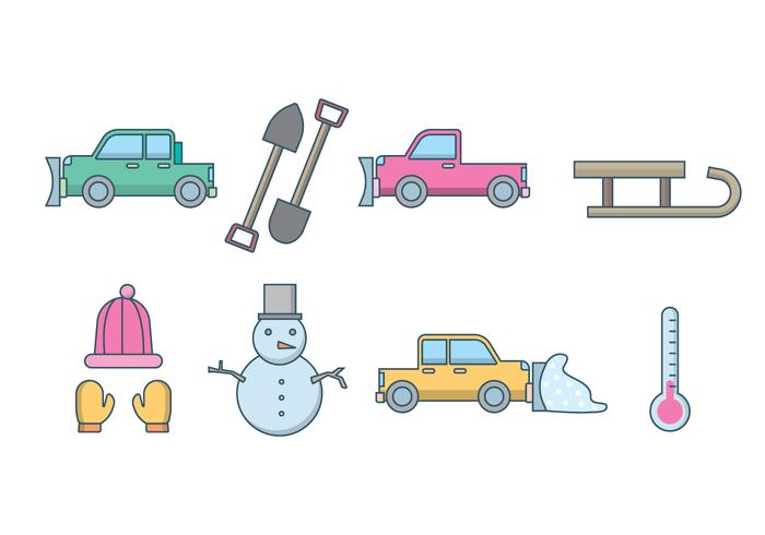 Free Snow Plow and Winter Vector