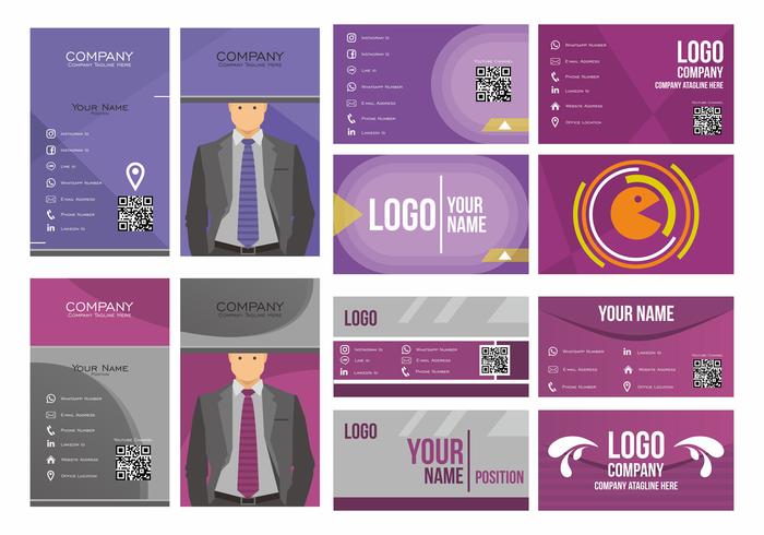 Purple Namecard Vector Design