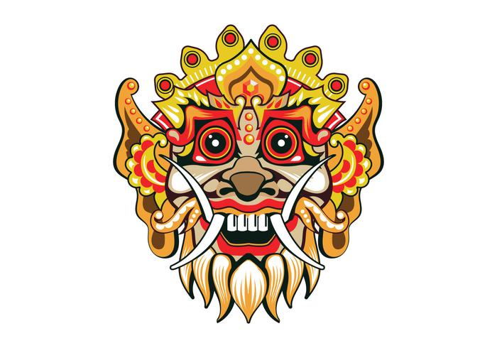 Máscara de Barong de la diversión Vector