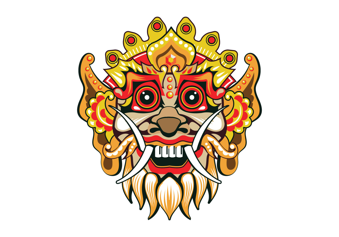 Download Fun Barong Mask Vector 131577 - Download Free Vectors, Clipart Graphics & Vector Art