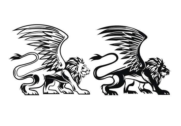 Prowling Winged Lion Vectors