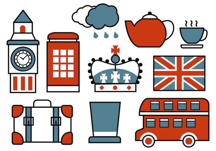 Free Retro British Icons Vector