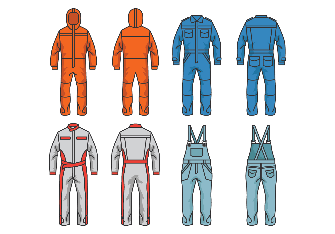 Overalls and Jumpsuit Vectors 131604 Vector Art at Vecteezy