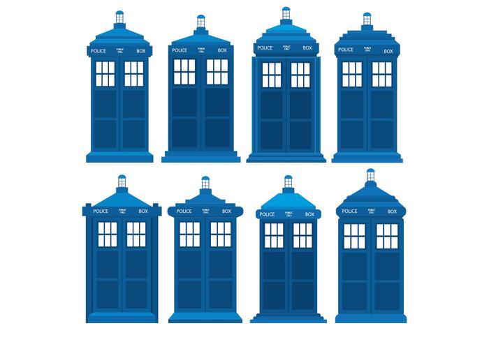 Iconos de Tardis vector