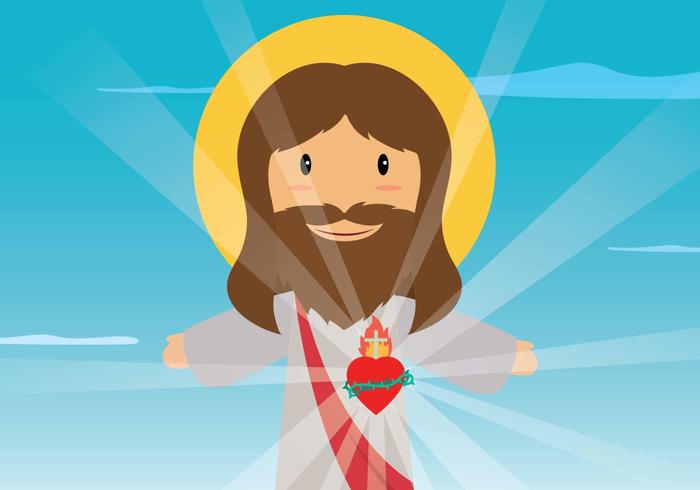 Ilustración del Sagrado Corazón Libre vector