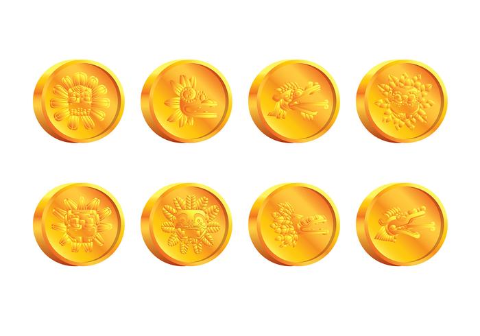 Quetzalcoatl Coin Vector Quetzalcoatl Coin Vector