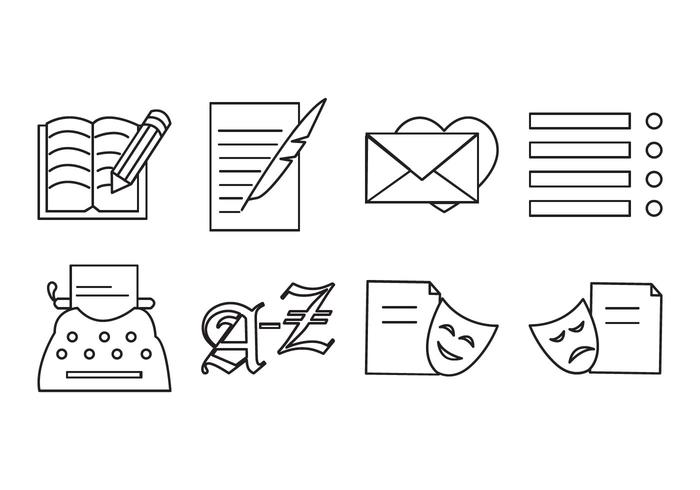 Writing and Poetry Icon Vector