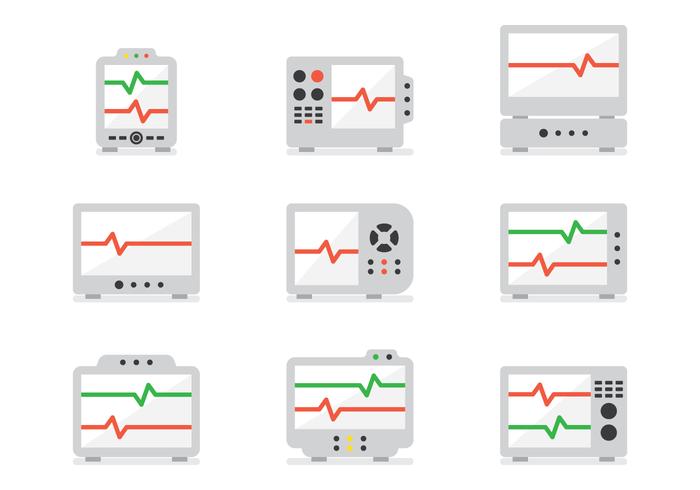 Máquina de ECG vector