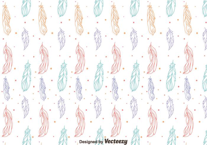 Bird Feather Gipsy Pattern vector