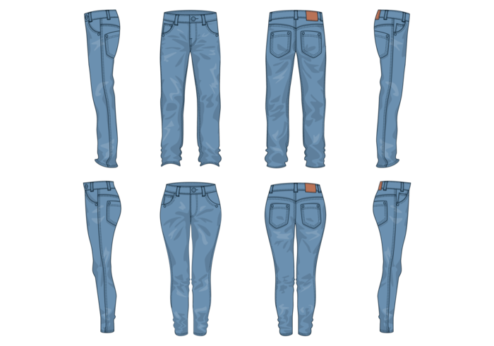 Pantalones vaqueros vectoriales vector