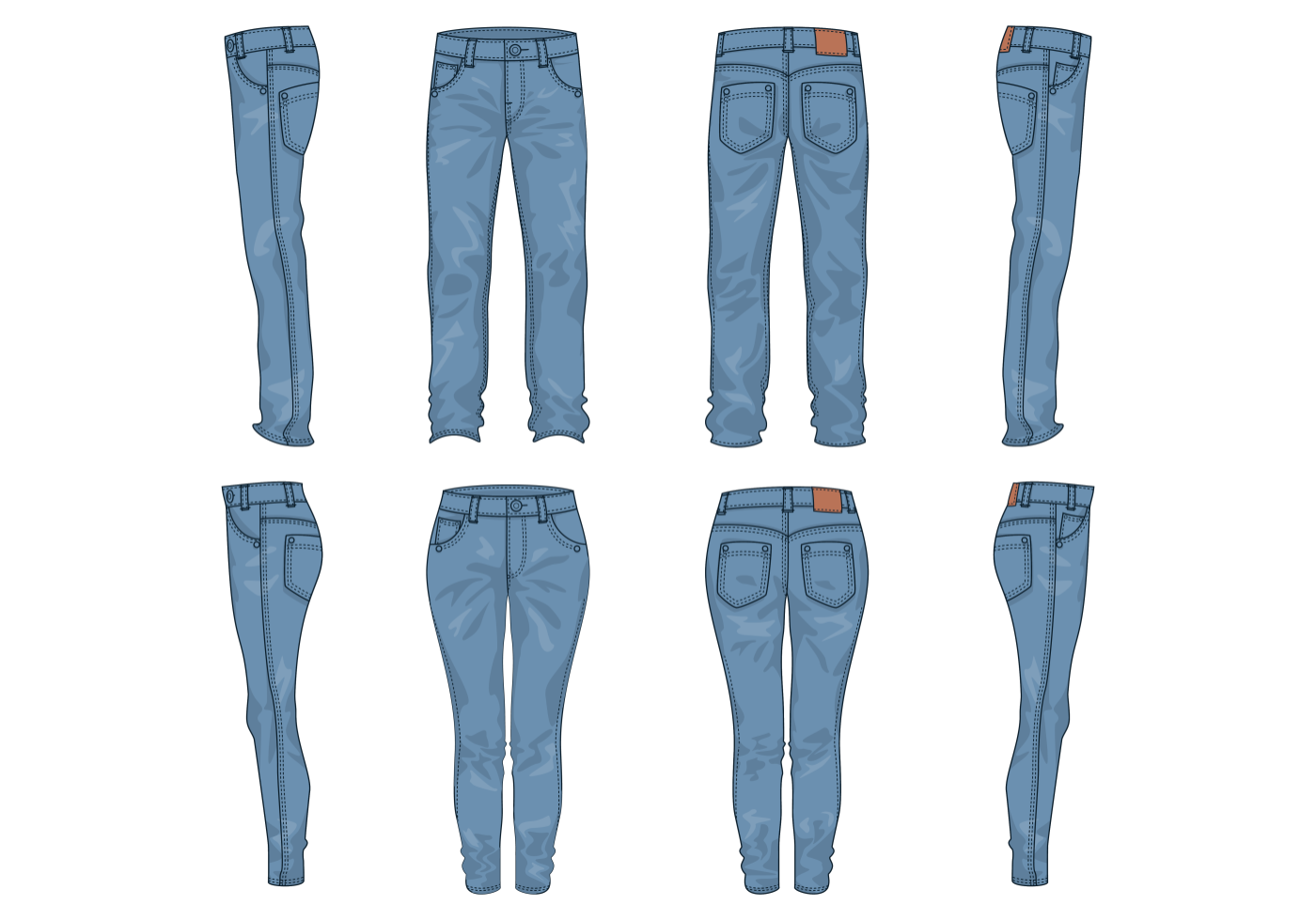 Blue Jeans Vector 131835 Vector Art at Vecteezy