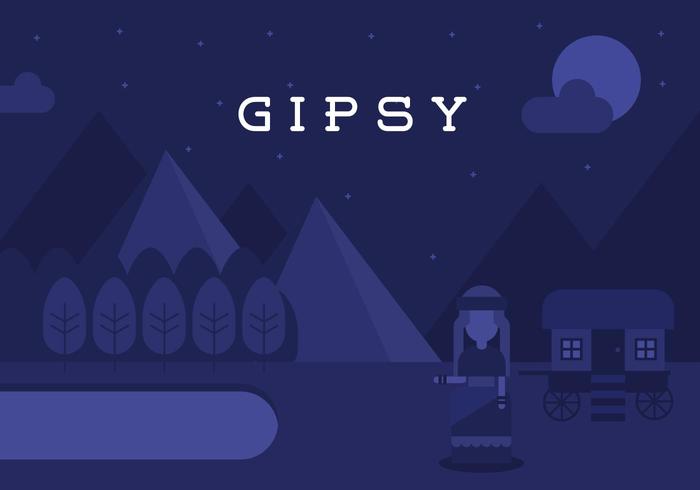 Gipsy Landscape Background vector