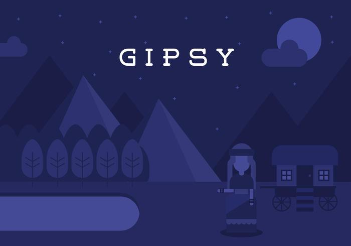 Gipsy paisaje de fondo vector