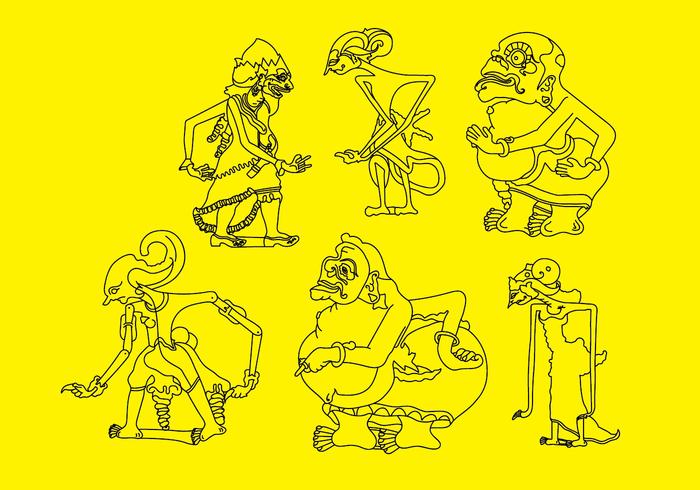 Wayang Vector Characters 1 Wayang Vector Characters 1