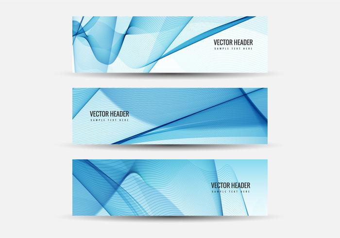 Vector Wavy Headers