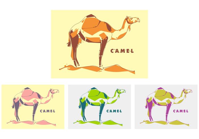 Camel in Popart Portrait -  vector