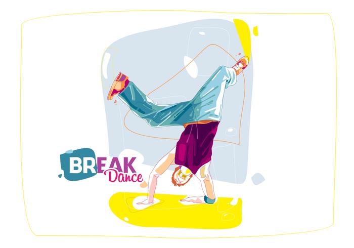 The Colorful Break Dance vector