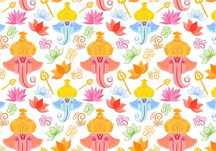 Free Ganpati Pattern Vectors