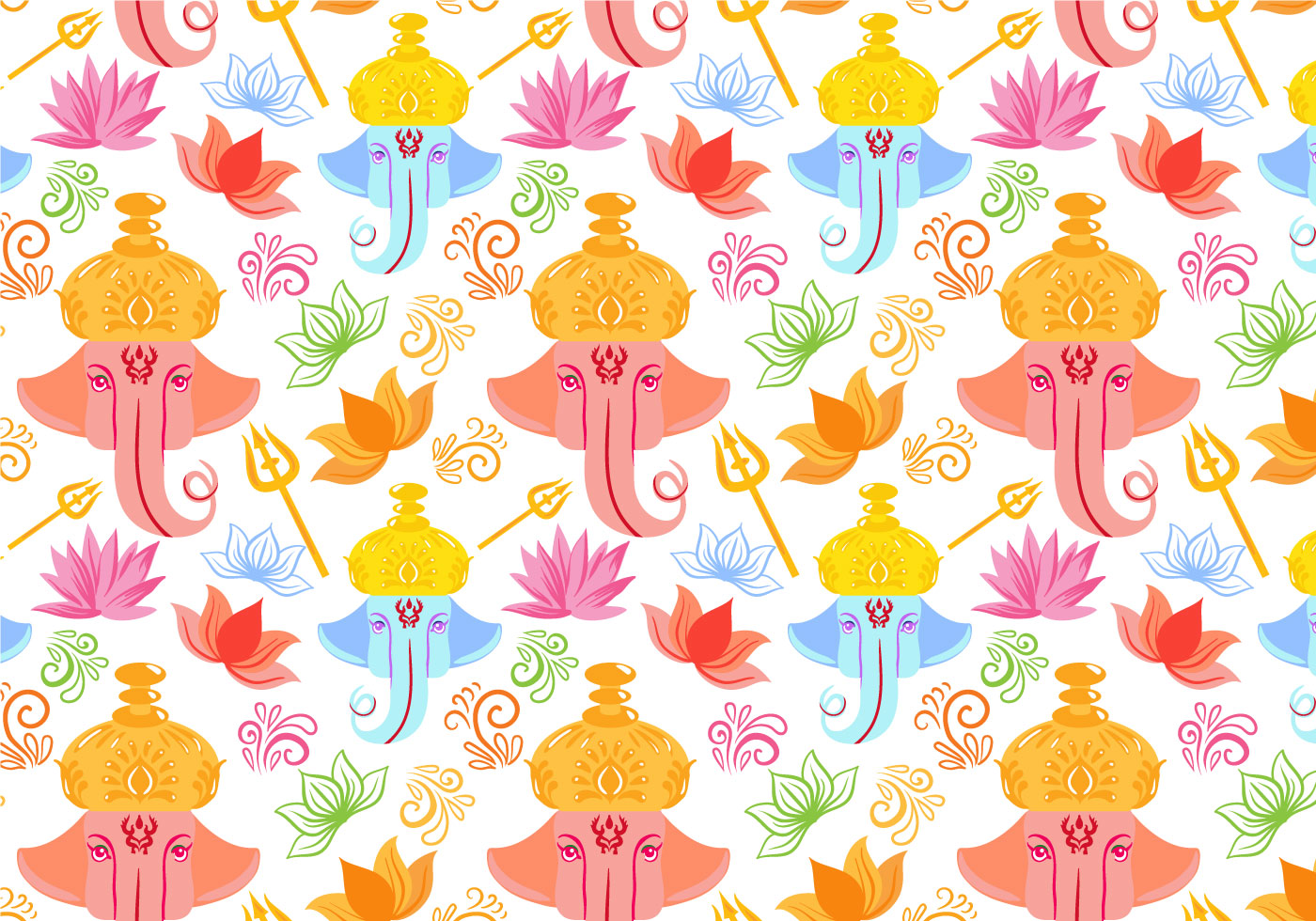 Free Ganpati Pattern Vectors 131983 Vector Art at Vecteezy