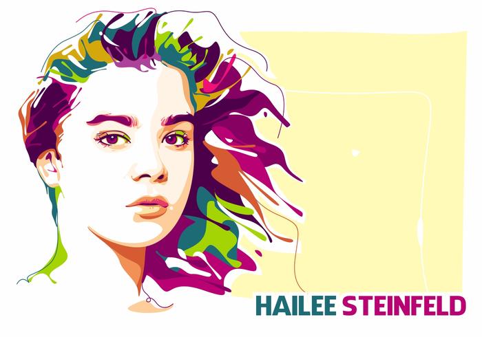 Hailee Steinfeld in Popart Portrait vector