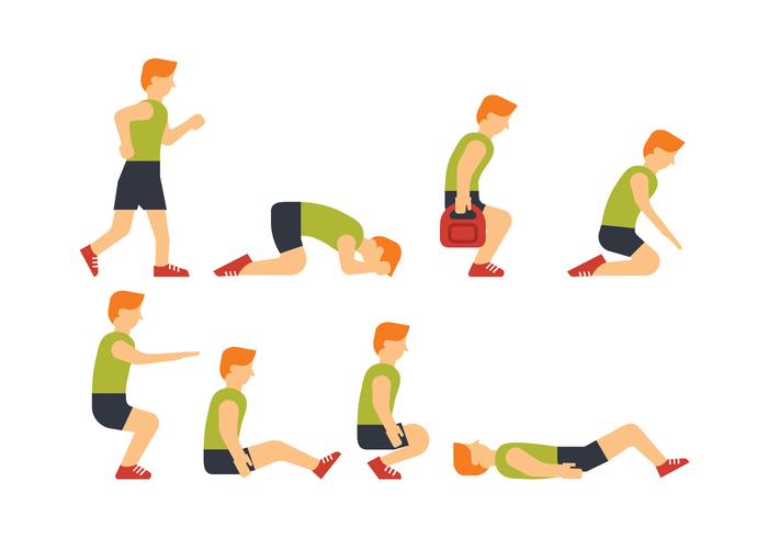 Sportsman training vectors Sportsman training vectors