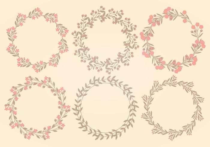 Vector Flower Wreath Collection