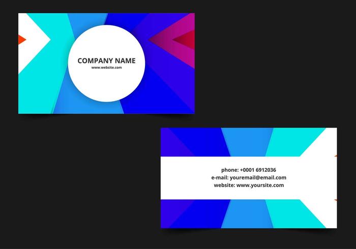 Free vector Colorful Business Card Free vector Colorful Business Card