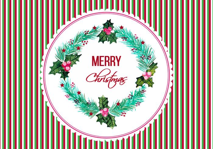 Free Vector Christmas Frame In Watercolor Style Free Vector Christmas Frame In Watercolor Style
