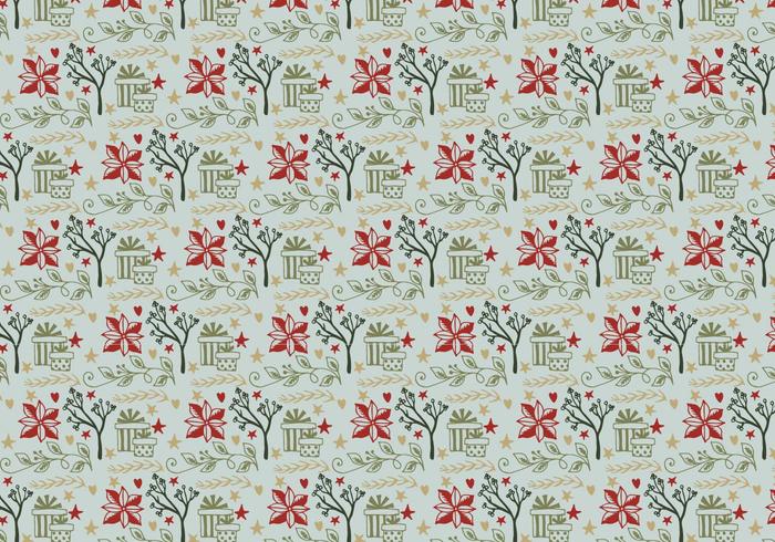 Hand drawn Christmas Pattern Free Vector Hand drawn Christmas Pattern Free Vector