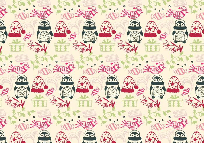 Christmas Pattern Free Vector With Christmas Elements