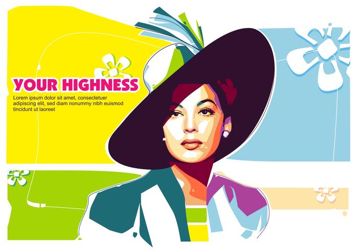 Your Highness in Popart Portrait - WPAP vector