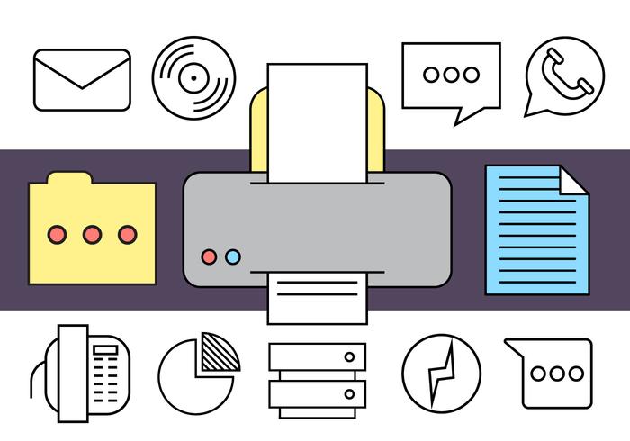 Iconos de Office gratuitos vector