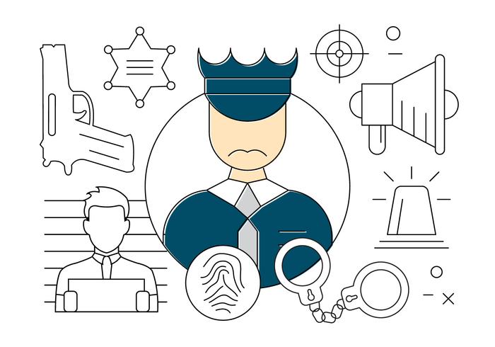 Police Icons vector
