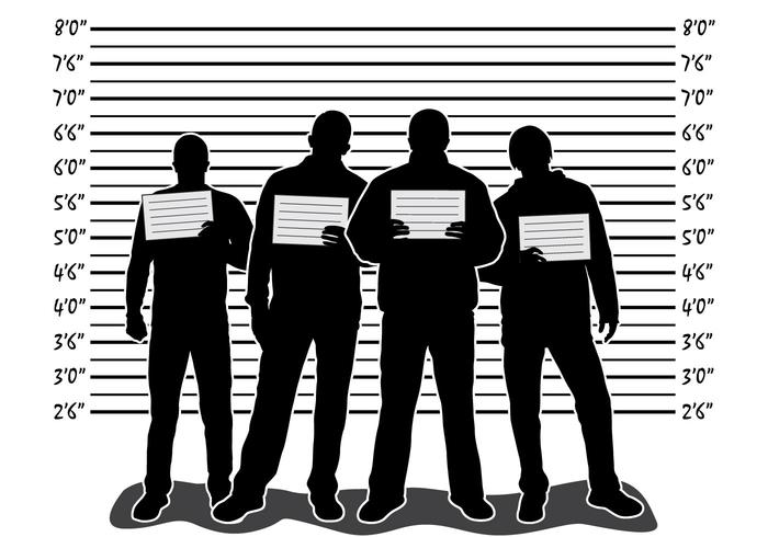 Mugshot illustration with people vector