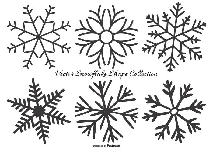 Vector Snowflake Shapes Collection