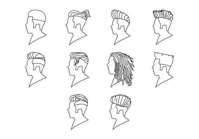 Free Hairstyle Icon Vector Free Hairstyle Icon Vector