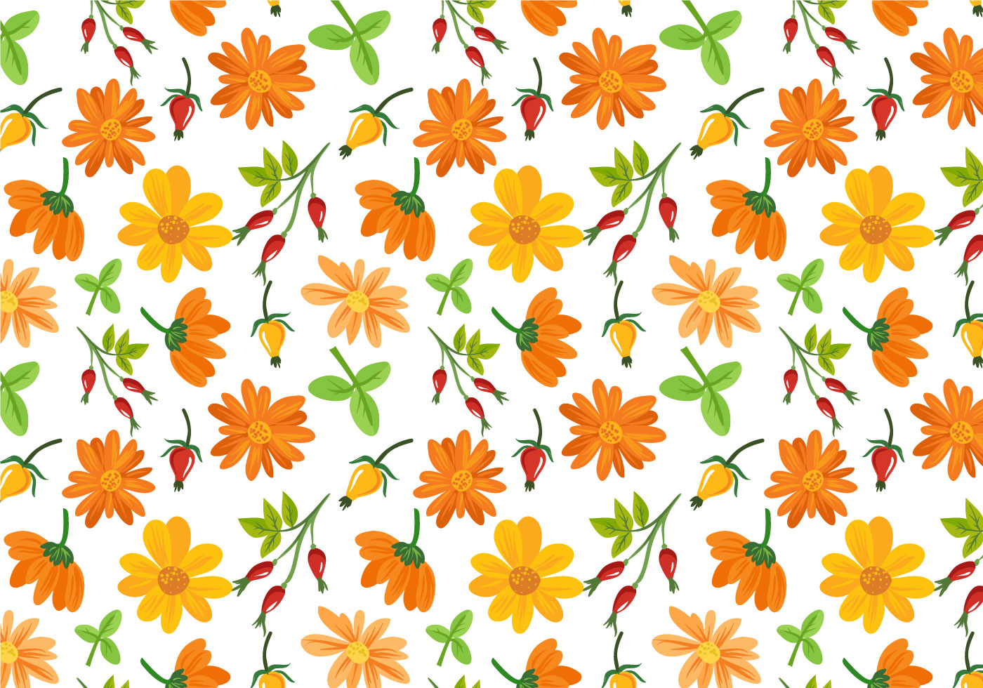 Download Free Flowers Pattern Vectors - Download Free Vectors ...